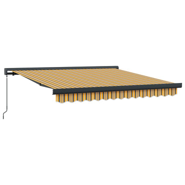 vidaXL Einziehbare Markise Mehrfarbig 350 x 250 cm Stoff und Metall