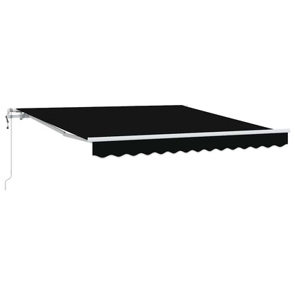 vidaXL Einziehbare Markise Schwarz 350 x 250 cm Stoff