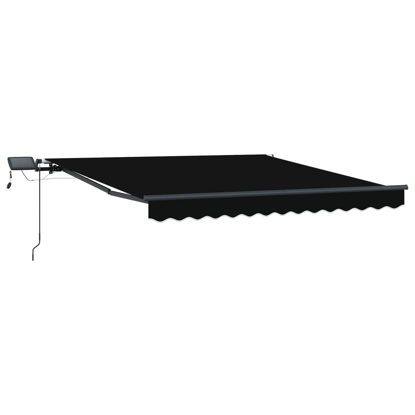 vidaXL Einziehbare Markise Schwarz 350 x 250 cm Stoff