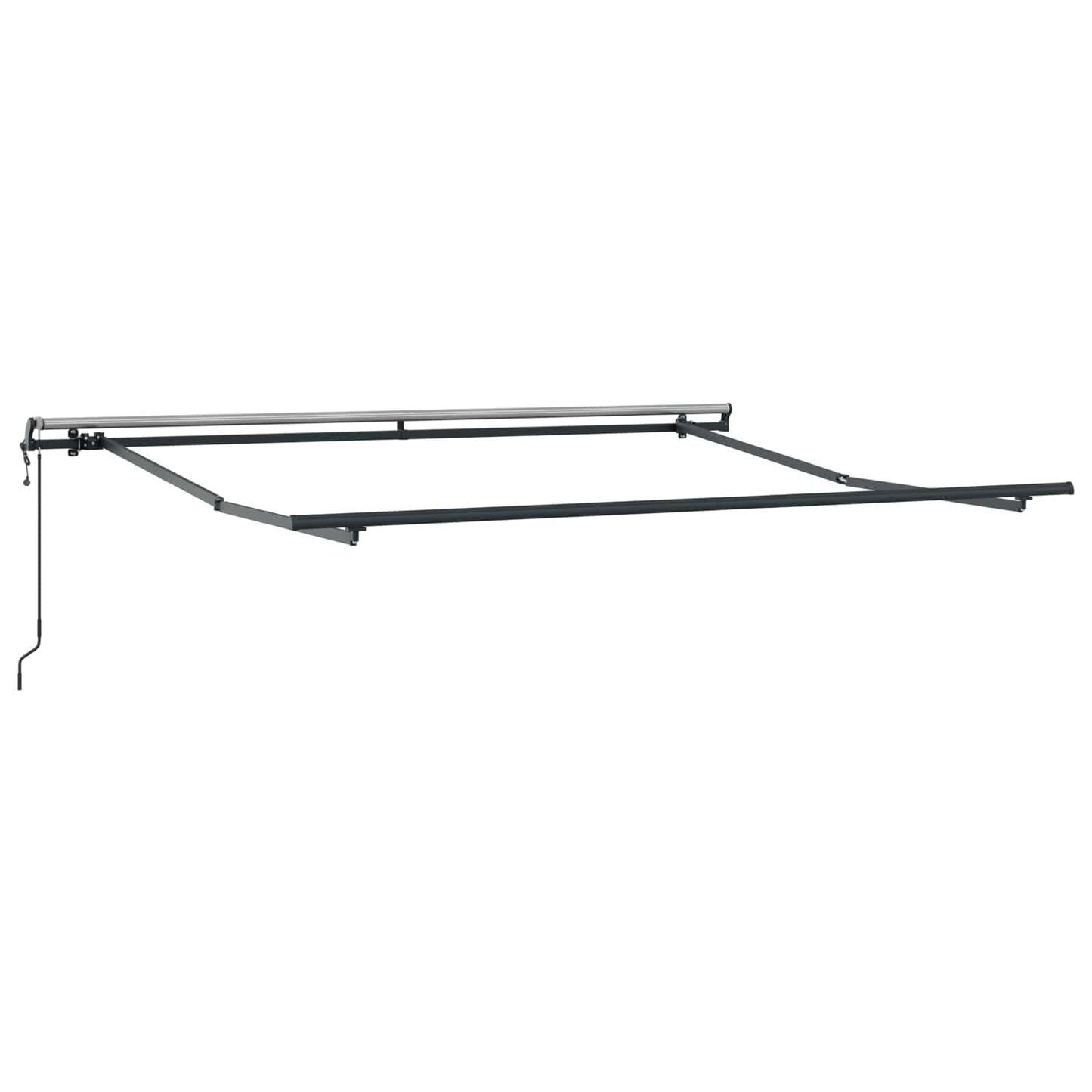 vidaXL Einziehbare Markise Schwarz 350 x 250 cm Stoff und Aluminium