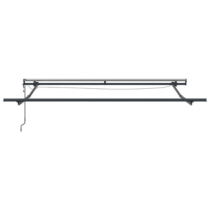 vidaXL Einziehbare Markise mit Schwarz 350 x 250 cm Stoff