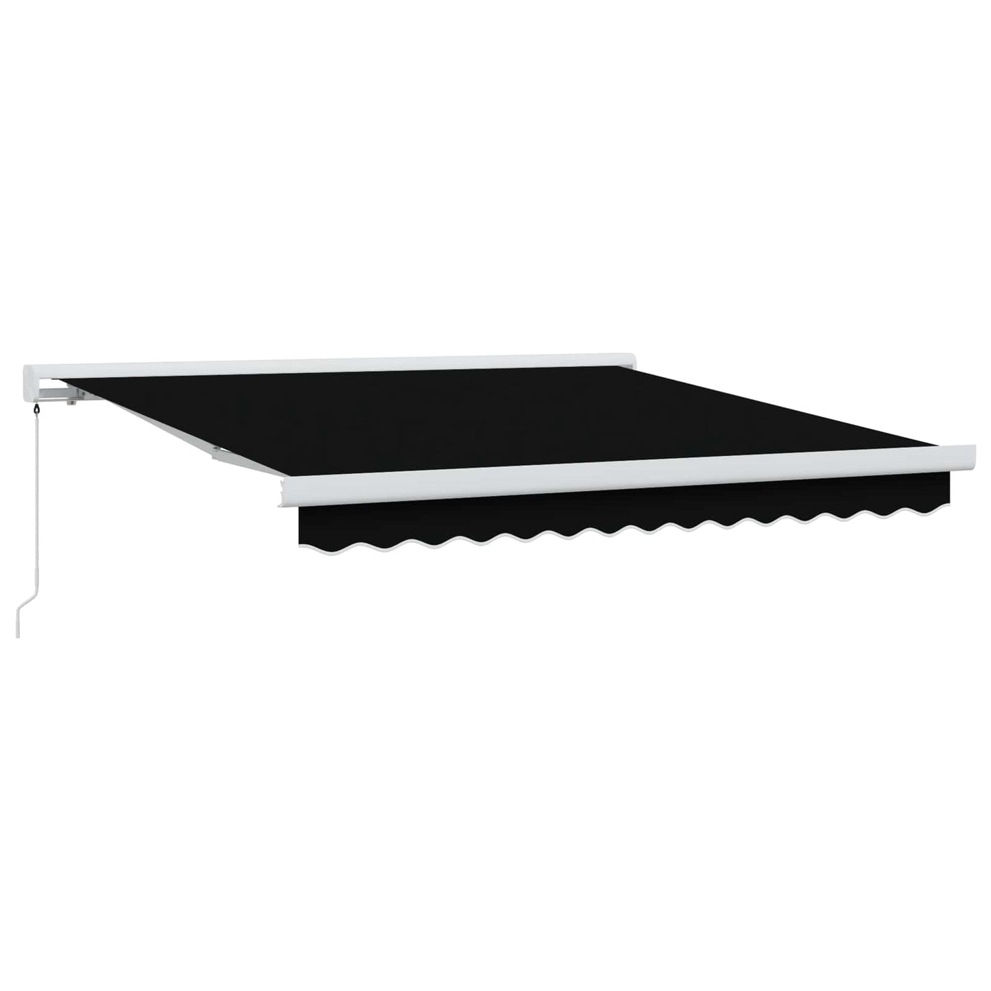 vidaXL Store banne rétractable Noir 350 x 250 cm Tissu et métal