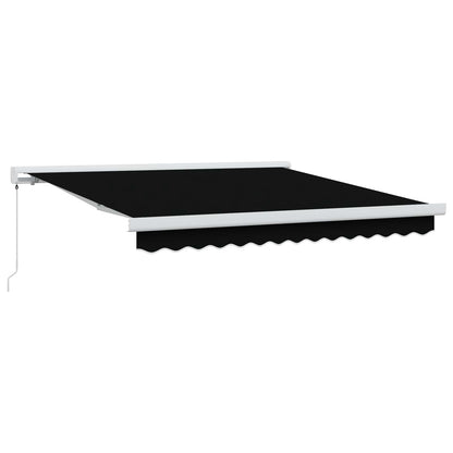 vidaXL Store banne rétractable Noir 350 x 250 cm Tissu et métal