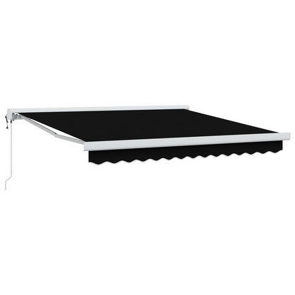 vidaXL Markise Schwarz 350 x 250 cm Polyester und Aluminium