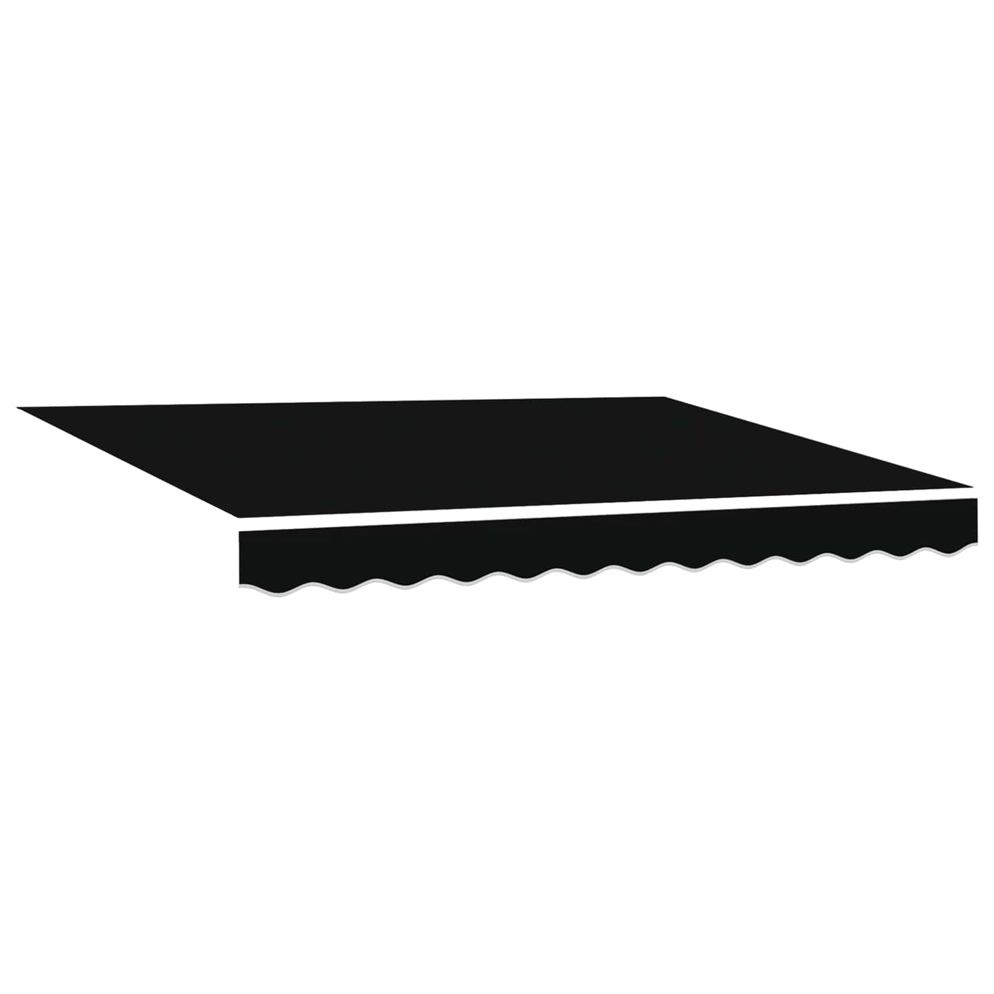 vidaXL Auvent rétractable noir 350 x 250 cm Tissu et métal