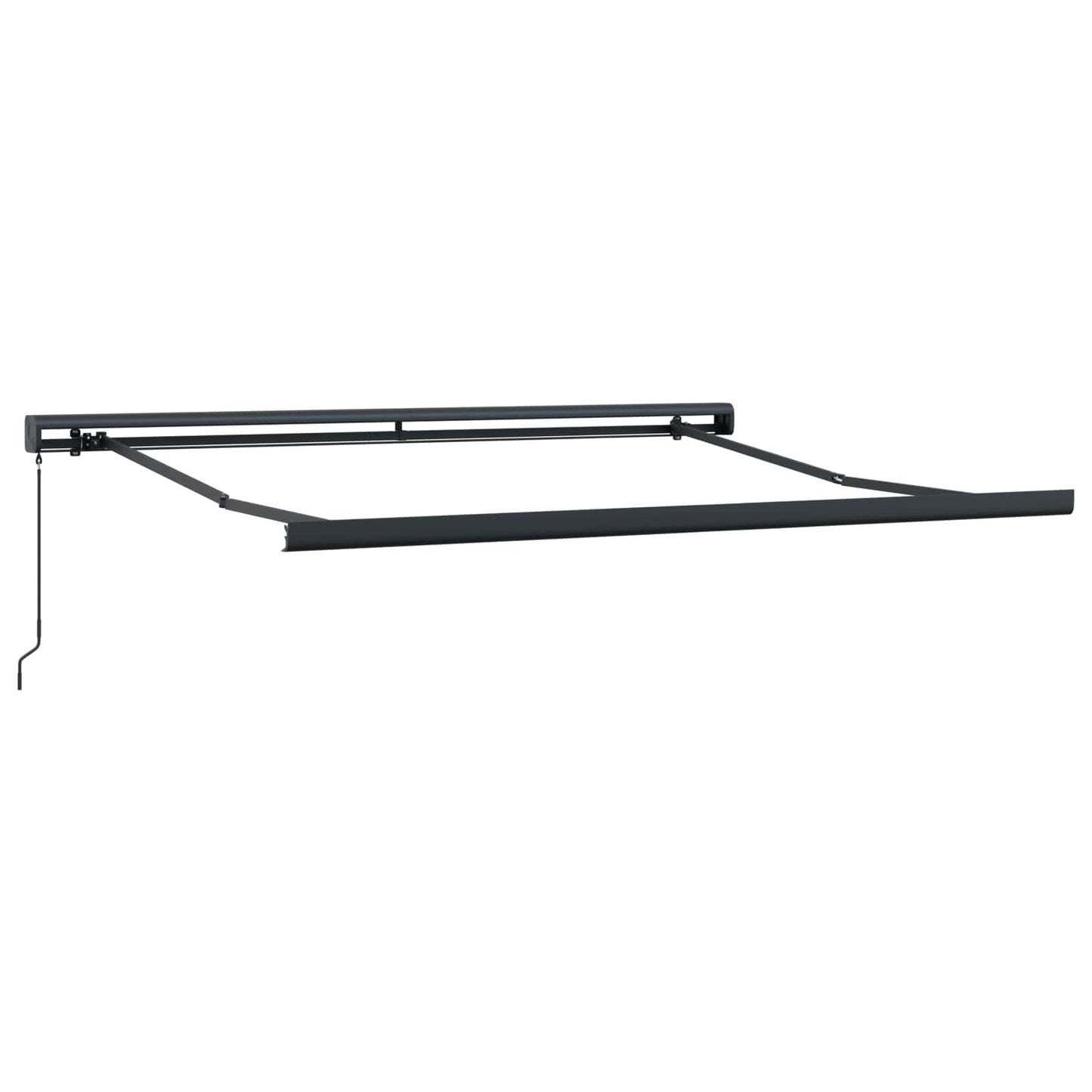 vidaXL Auvent rétractable noir 350 x 250 cm Tissu et métal