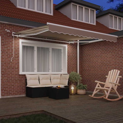 vidaXL Einziehbare Markise Beige 350 x 250 cm Polyester und Metall
