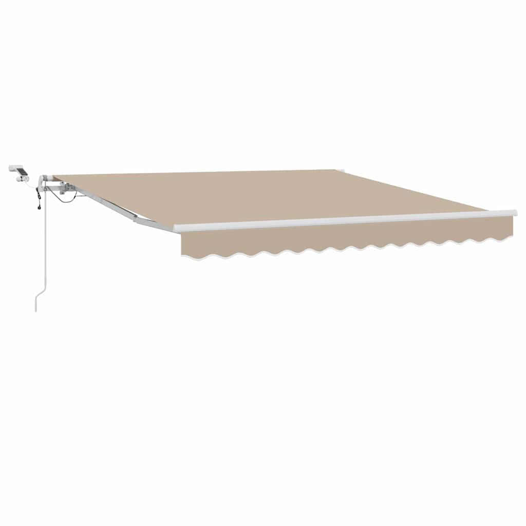 vidaXL Einziehbare Markise Beige 350 x 250 cm Polyester und Metall