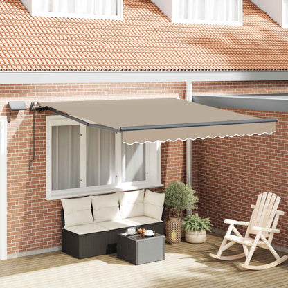 vidaXL Einziehbare Markise Beige 350 x 250 cm Stoff