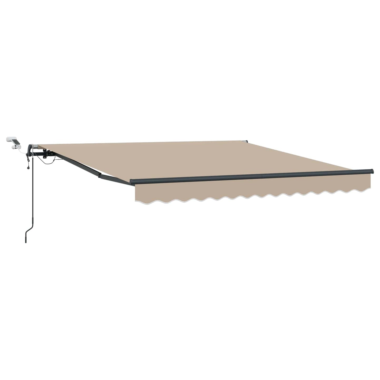vidaXL Einziehbare Markise mit Beige 350 x 250 cm Stoff