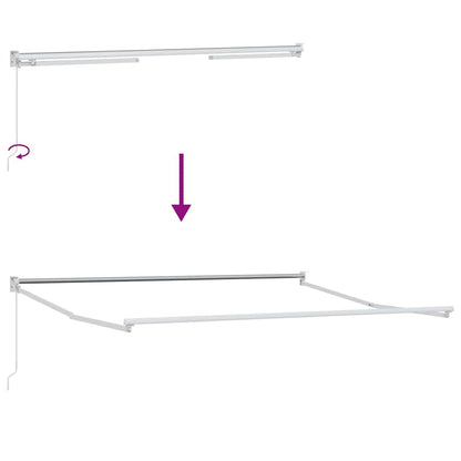 vidaXL Einziehbare Markise Beige 350 x 250 cm Stoff