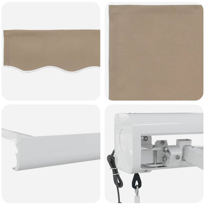 vidaXL Markise Beige 350 x 250 x 165 cm Polyester und Aluminium