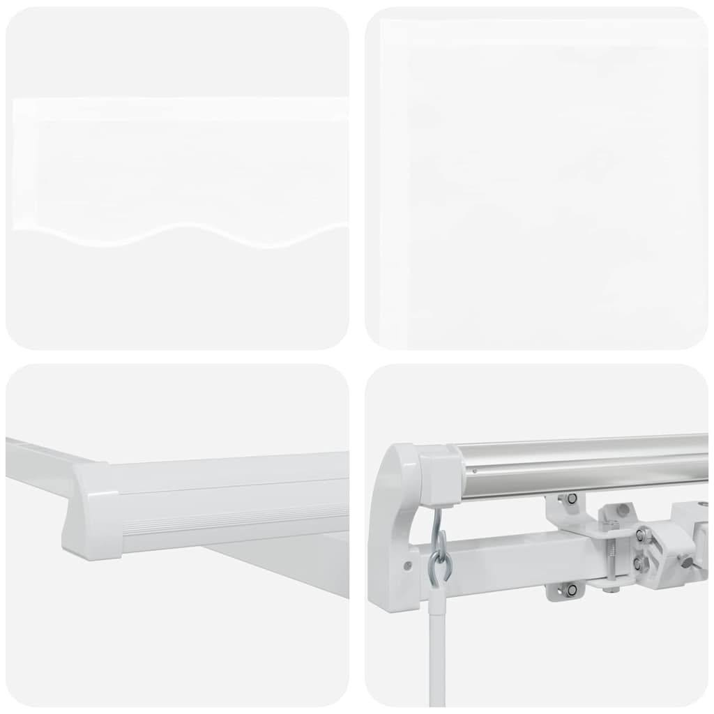 vidaXL Einziehbare Markise Weiß 350 x 250 cm Polyester und Aluminium