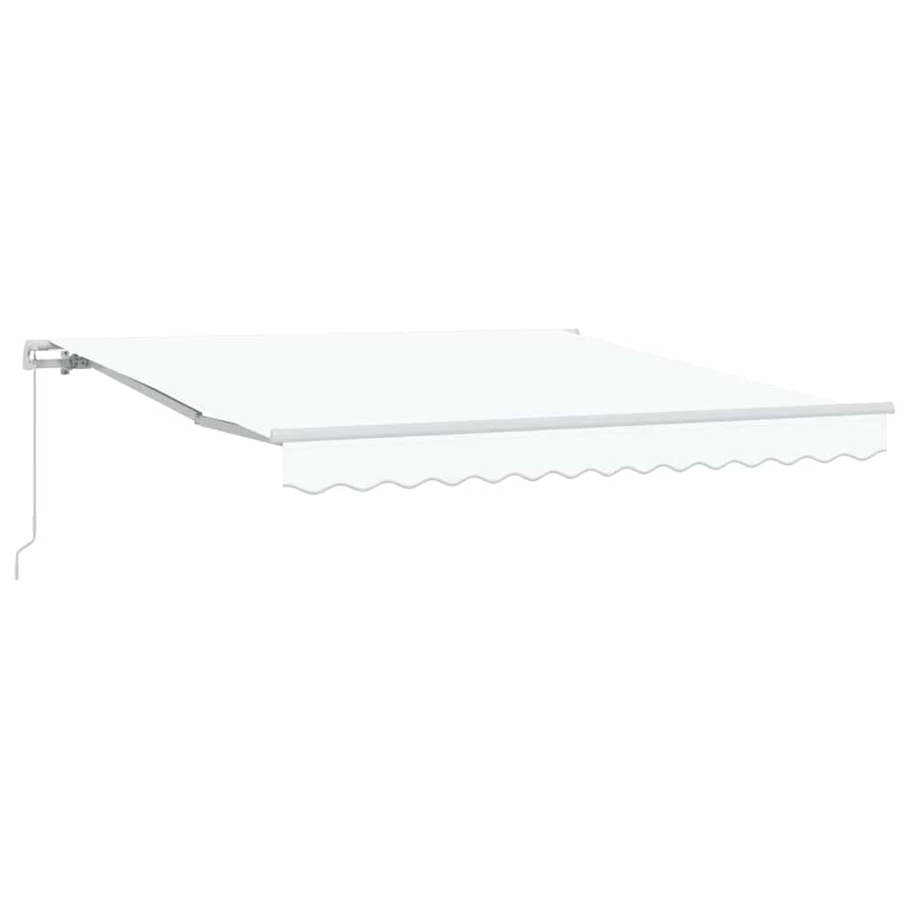 vidaXL Einziehbare Markise Weiß 350 x 250 cm Polyester und Aluminium