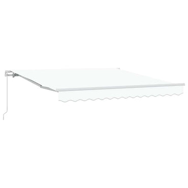 vidaXL Einziehbare Markise Weiß 350 x 250 cm Polyester und Aluminium