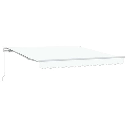 vidaXL Einziehbare Markise Weiß 350 x 250 cm Polyester und Aluminium