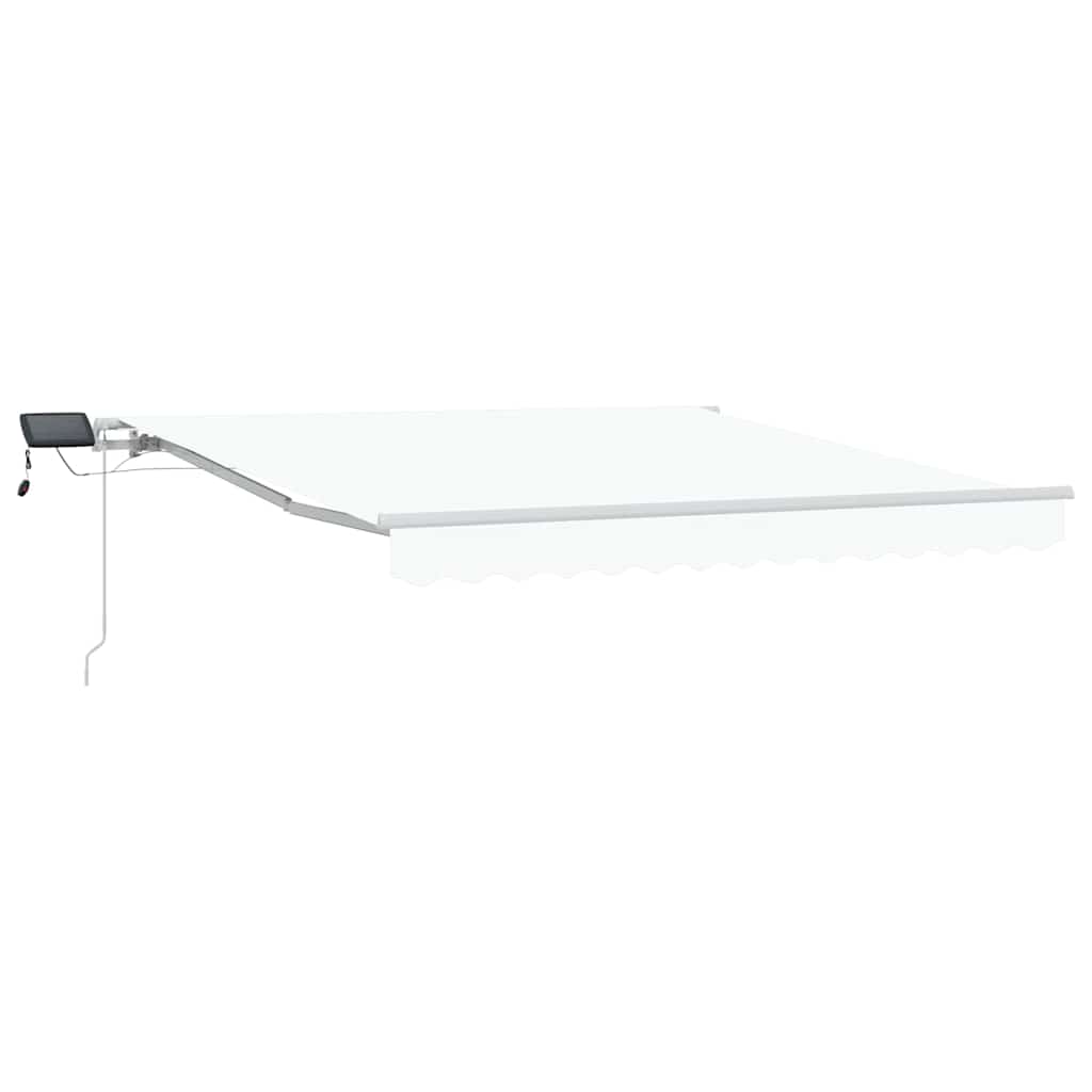 vidaXL Einziehbare Markise Weiß 350 x 250 cm Stoff und Stahl