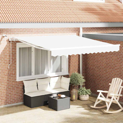 vidaXL Einziehbare Markise Weiß 350 x 250 cm Polyester und Metall