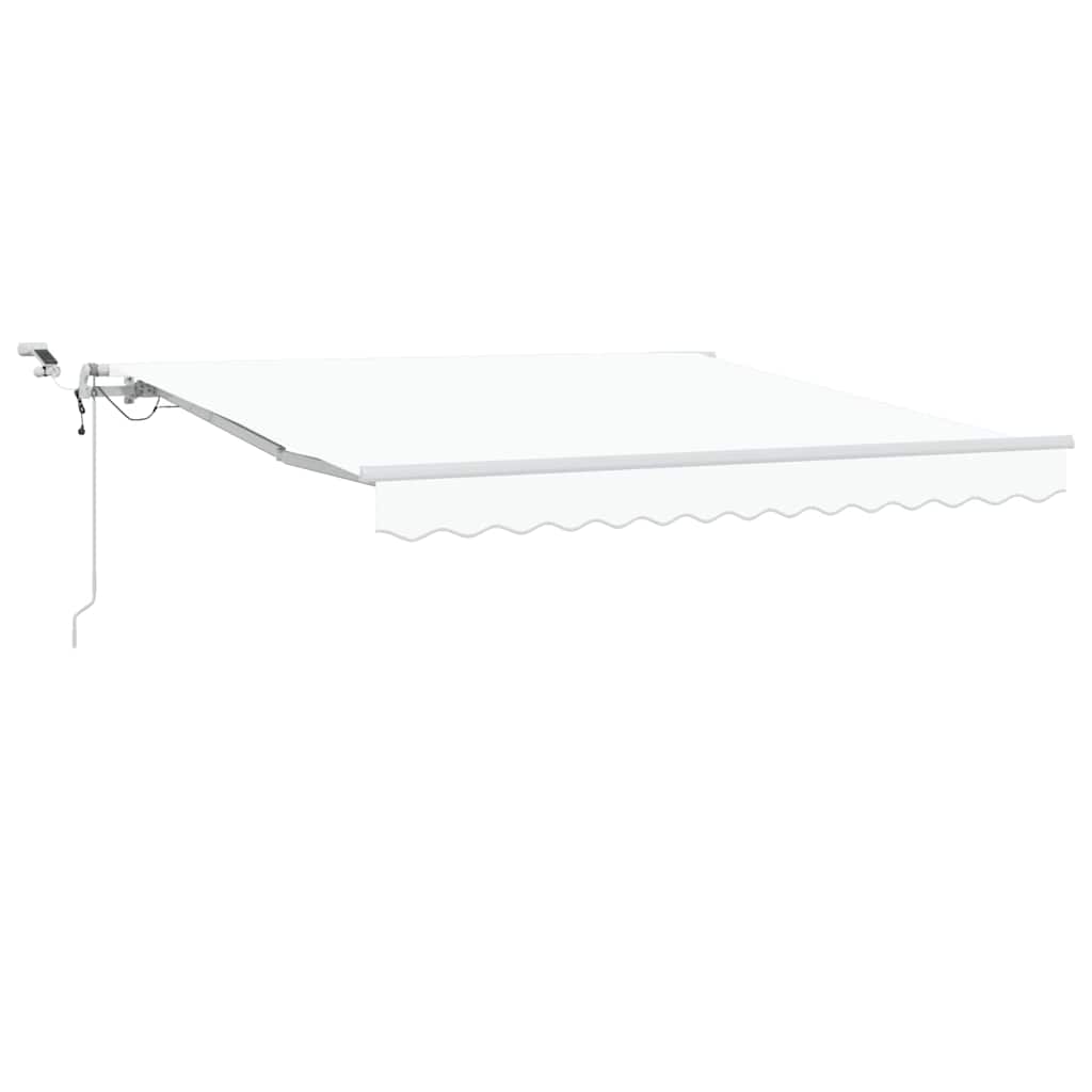vidaXL Einziehbare Markise Weiß 350 x 250 cm Polyester und Metall