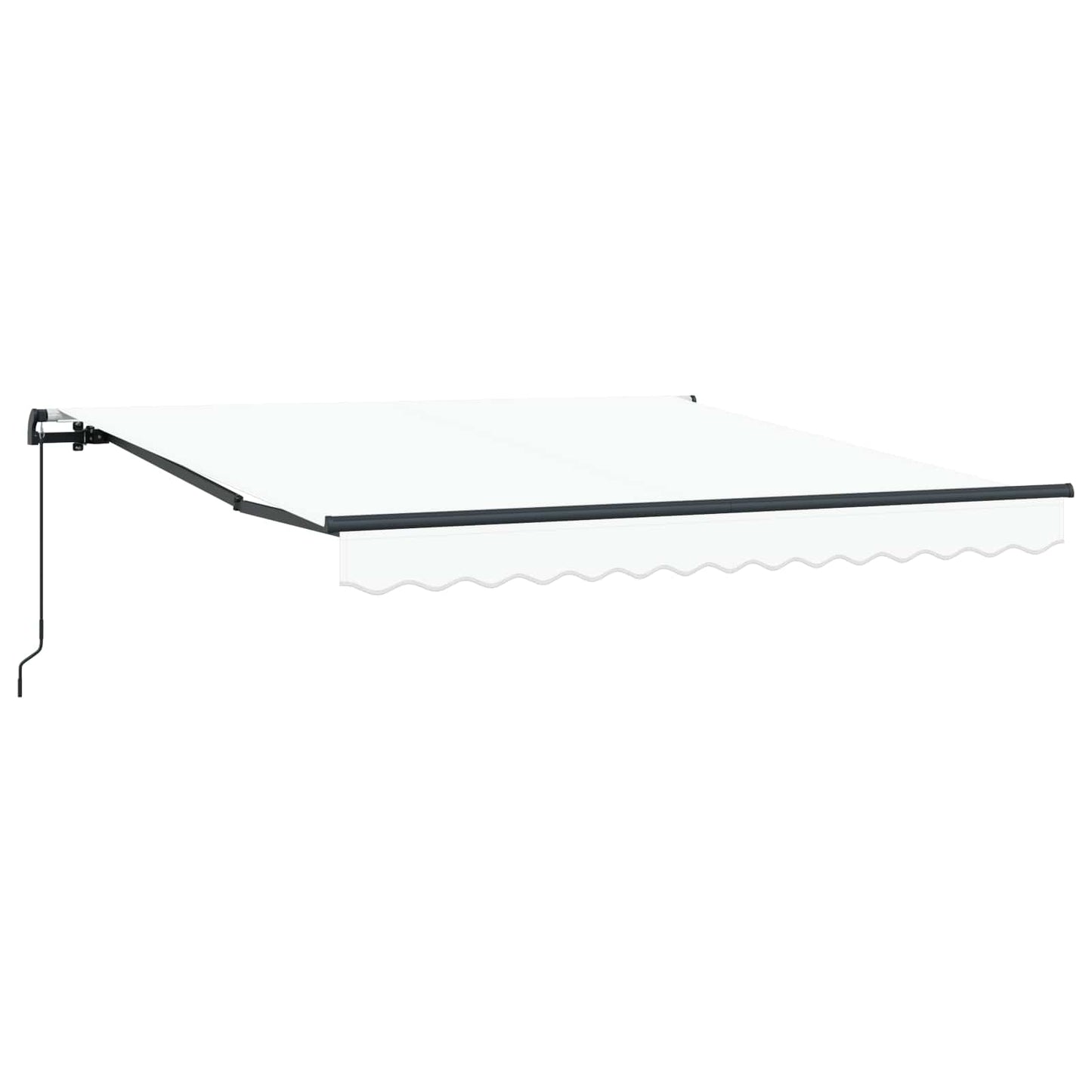 vidaXL Einziehbare Markise Weiß 350 x 250 cm Polyester und Stahl