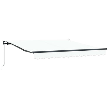 vidaXL Einziehbare Markise Weiß 350 x 250 cm Polyester und Stahl