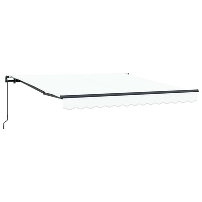 vidaXL Einziehbare Markise Weiß 350 x 250 cm Polyester und Stahl