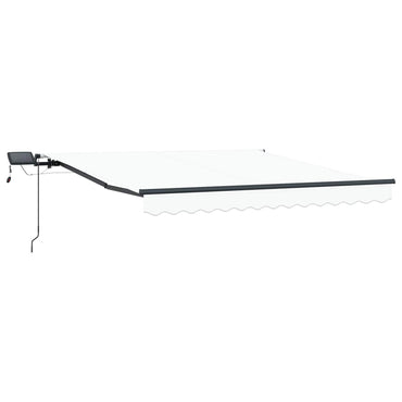 vidaXL Einziehbare Markise Weiß 350 x 250 cm Stoff