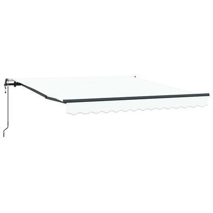 vidaXL Einziehbare Markise Weiß 350 x 250 cm Stoff und Aluminium