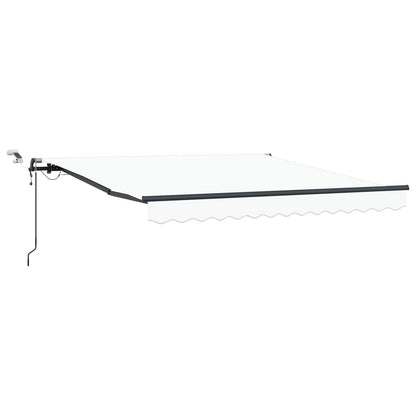 vidaXL Einziehbare Markise mit Weiß 350 x 250 cm Stoff
