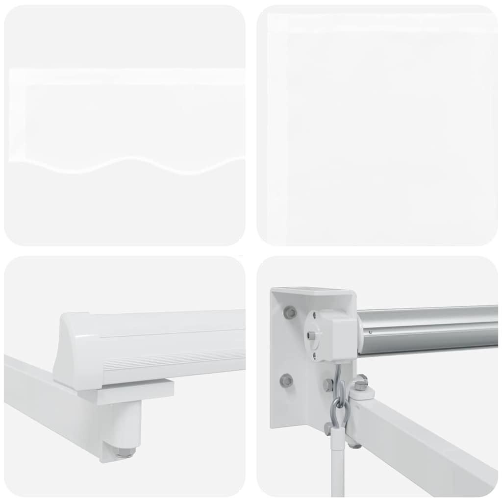 vidaXL Einziehbare Markise Weiß 350 x 250 cm Stoff