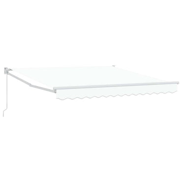 vidaXL Einziehbare Markise Weiß 350 x 250 cm Stoff