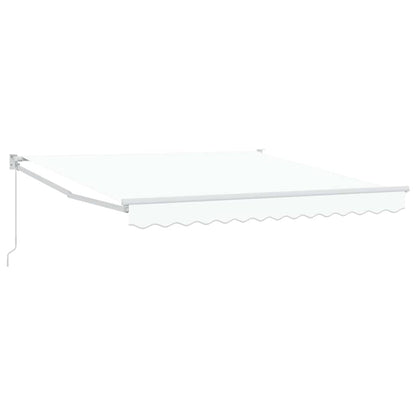 vidaXL Einziehbare Markise Weiß 350 x 250 cm Stoff