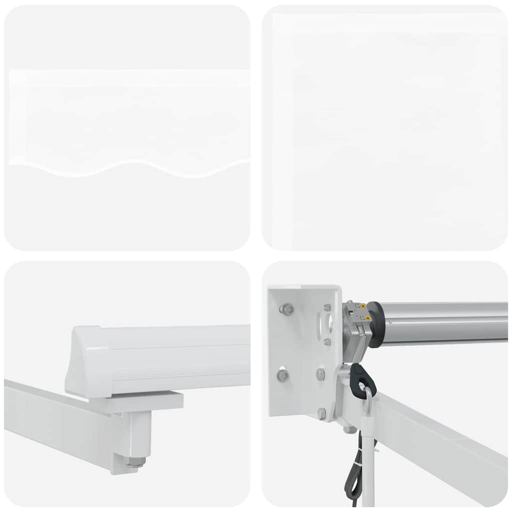 vidaXL Einziehbare Markise Weiß 350 x 250 cm Stoff