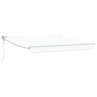 vidaXL Einziehbare Markise Weiß 350 x 250 cm Stoff