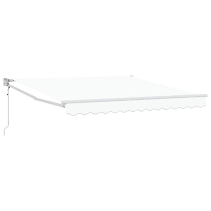 vidaXL Einziehbare Markise Weiß 350 x 250 cm Stoff