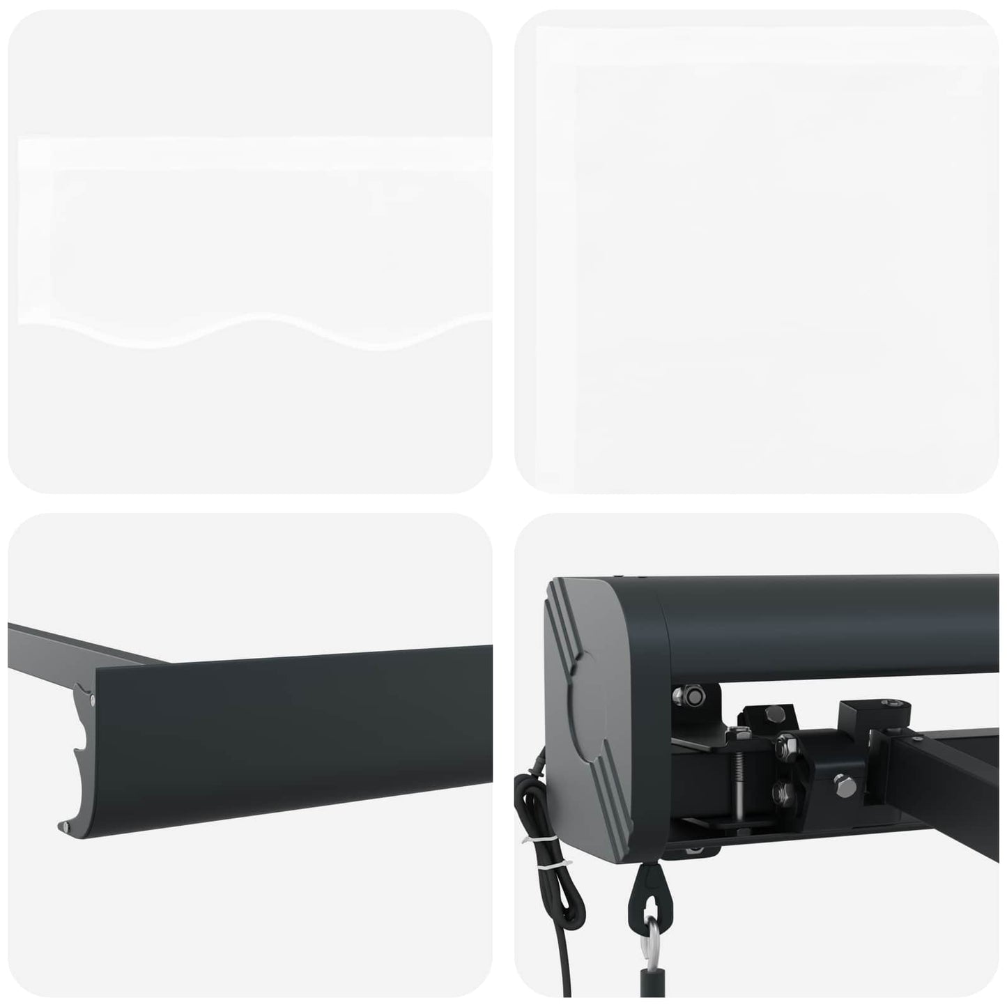 vidaXL Markise Weiß 350 x 250 x 165 cm Polyester und Aluminium