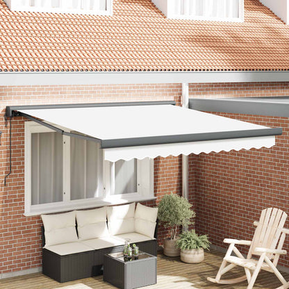 vidaXL Markise Weiß 350 x 250 x 165 cm Polyester und Aluminium
