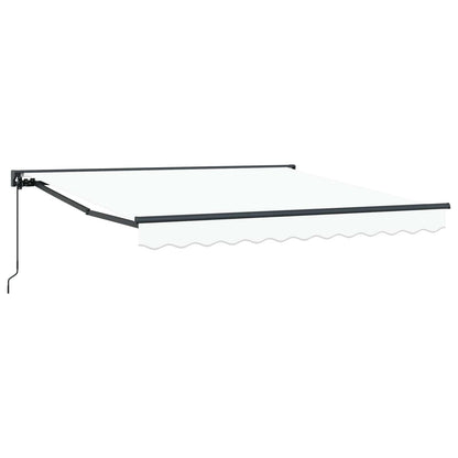 vidaXL Einziehbare Markise Weiß 350 x 250 cm Polyester und Metall