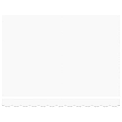 Einziehbare Markise Weiß 350 x 250 cm Aluminium und Stoff