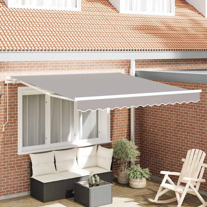 vidaXL Einziehbare Markise Hellgrau 350 x 250 cm
