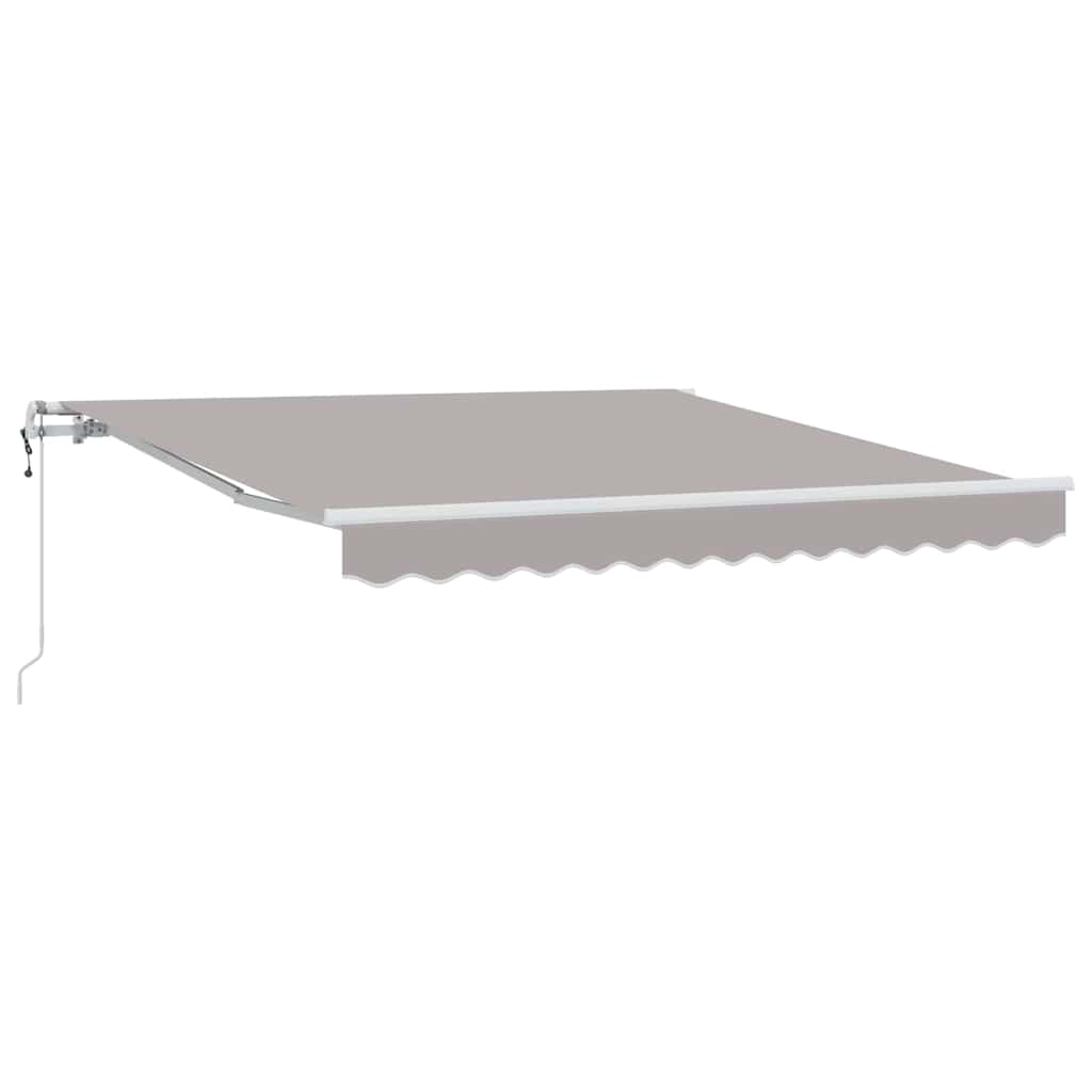 vidaXL Einziehbare Markise Hellgrau 350 x 250 cm Stoff