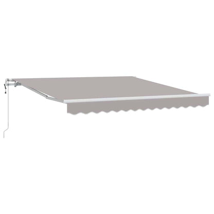 vidaXL Einziehbare Markise Hellgrau 350 x 250 cm Stoff