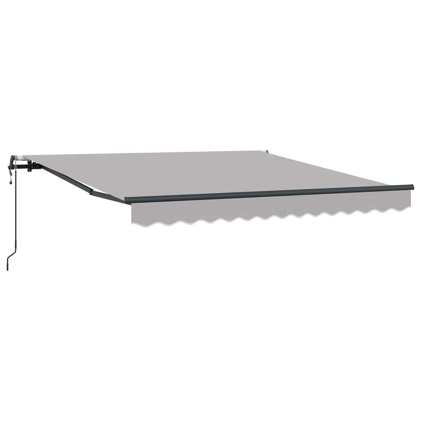 vidaXL Einziehbare Markise Hellgrau 350 x 250 cm Stoff und Aluminium