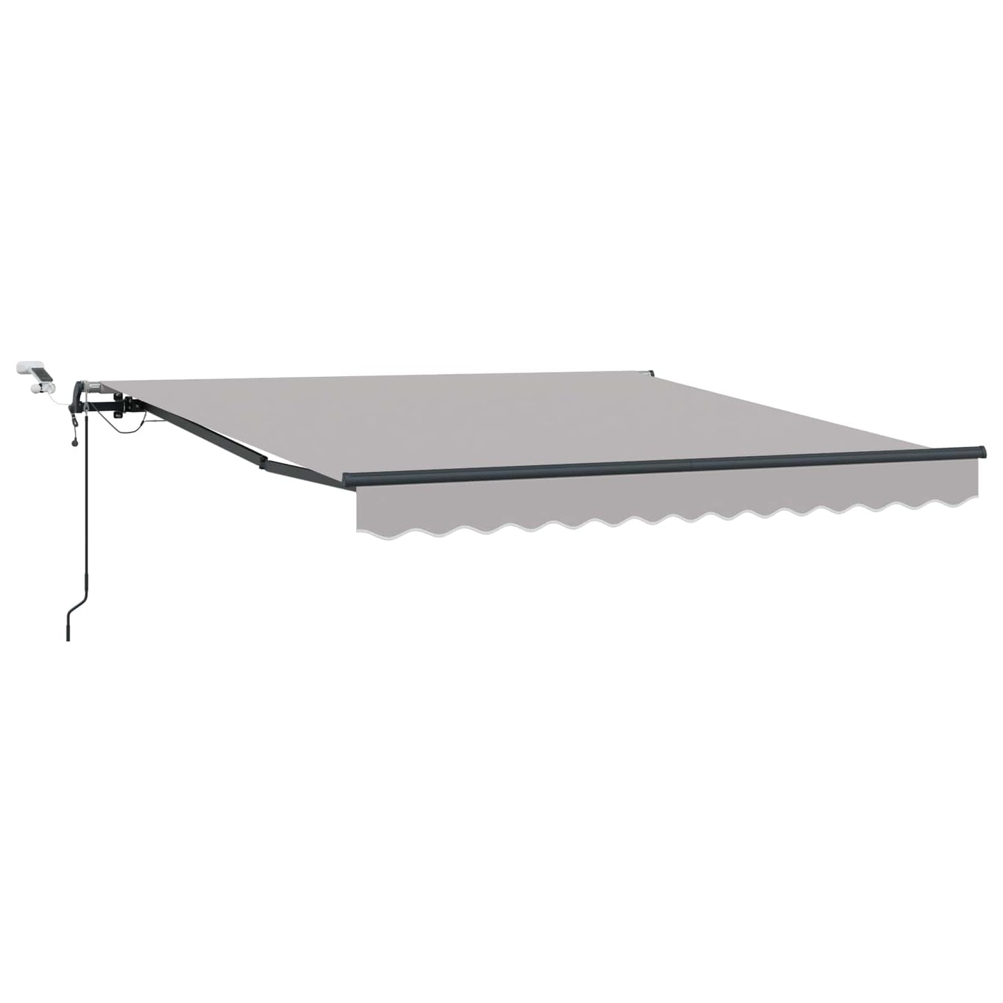 vidaXL Einziehbare Markise mit Hellgrau 350 x 250 cm Stoff
