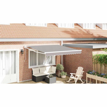 vidaXL Einziehbare Markise Hellgrau 350 x 250 cm