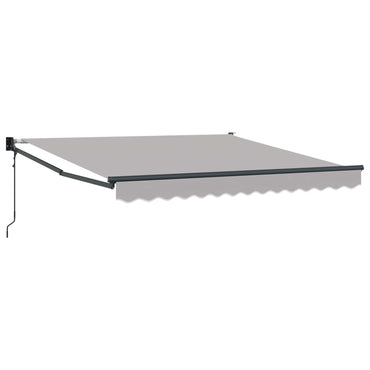vidaXL Einziehbare Markise Hellgrau 350 x 250 cm
