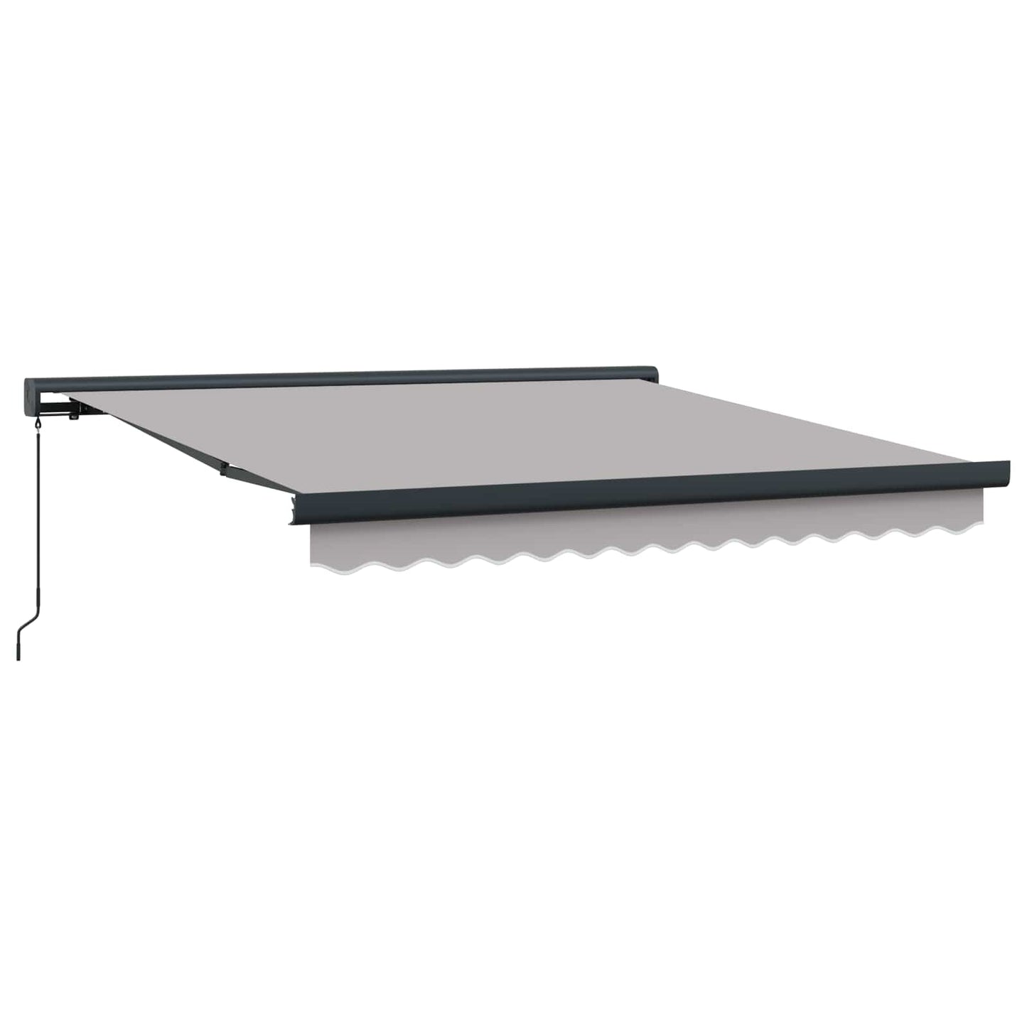 vidaXL Einziehbare Markise Hellgrau 350 x 250 cm Stoff und Metall