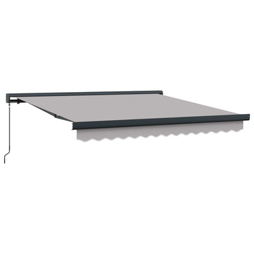 vidaXL Einziehbare Markise Hellgrau 350 x 250 cm Stoff und Metall