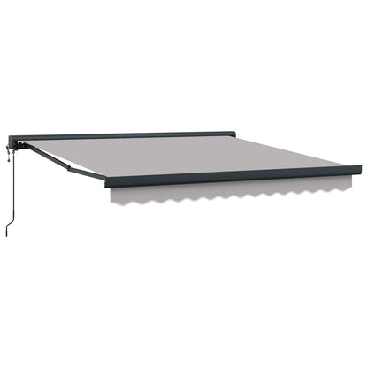 vidaXL Markise Hellgrau 350 x 250 x 165 cm Polyester und Aluminium