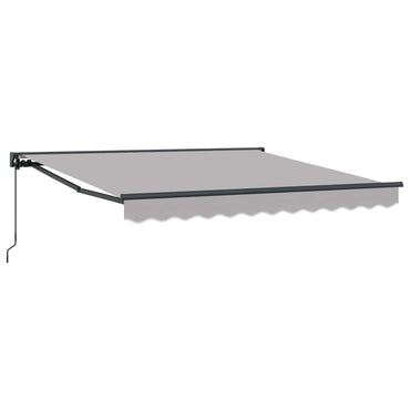 vidaXL Einziehbare Markise Hellgrau 350 x 250 cm Polyester und Metall